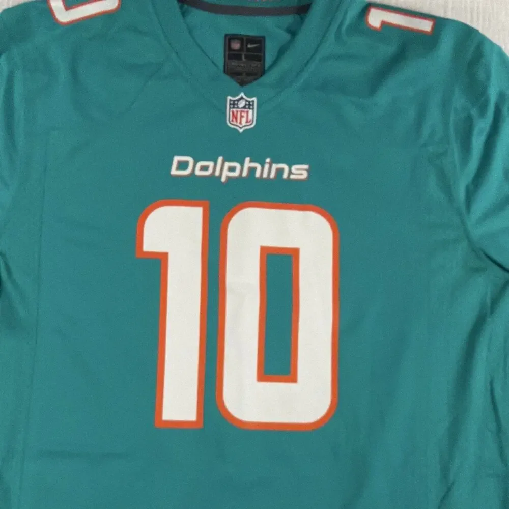 Nike Miami Dolphins Tyreek Hill #10 Aqua NFL Football Jersey Men's Size L